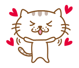 Lovable cat couple sticker #2548941