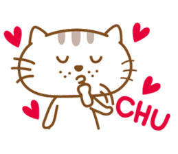 Lovable cat couple sticker #2548943