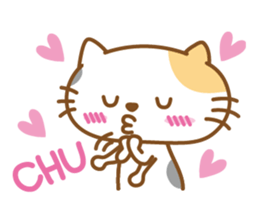 Lovable cat couple sticker #2548944