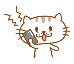 Lovable cat couple sticker #2548951