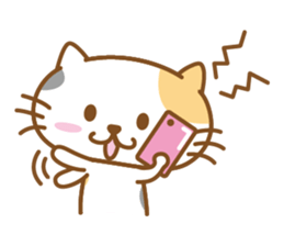 Lovable cat couple sticker #2548952