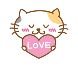 Lovable cat couple sticker #2548953