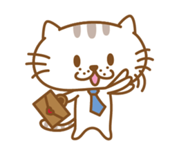 Lovable cat couple sticker #2548957