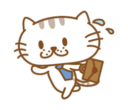 Lovable cat couple sticker #2548959