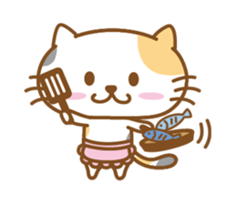 Lovable cat couple sticker #2548960