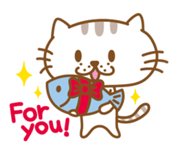 Lovable cat couple sticker #2548964