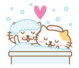 Lovable cat couple sticker #2548965
