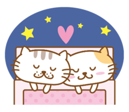 Lovable cat couple sticker #2548968