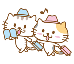Lovable cat couple sticker #2548969