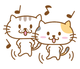 Lovable cat couple sticker #2548973