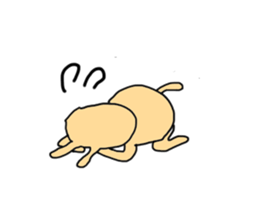Flesh-colored rabbit sticker #2553277