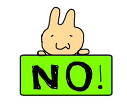 Flesh-colored rabbit sticker #2553308