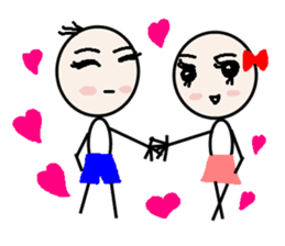 Lines of people sticker #2553608