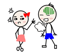 Lines of people sticker #2553617