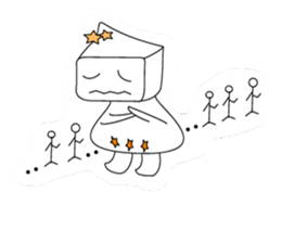 Big head girl sticker #2554930