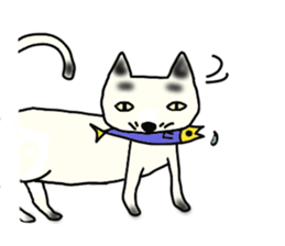 a mottled cat sticker #2555080