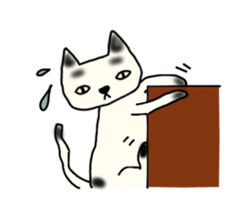 a mottled cat sticker #2555088