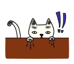 a mottled cat sticker #2555089