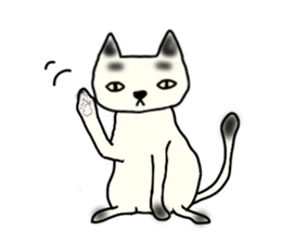 a mottled cat sticker #2555091