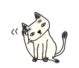 a mottled cat sticker #2555093