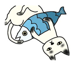 a mottled cat sticker #2555097