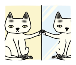 a mottled cat sticker #2555100