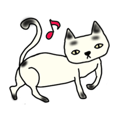 a mottled cat sticker #2555101