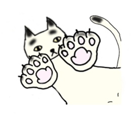 a mottled cat sticker #2555106