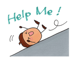 Aicorn & green caterpillar sticker #2556015