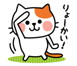 Cat of everyday conversation, greeting sticker #2556085