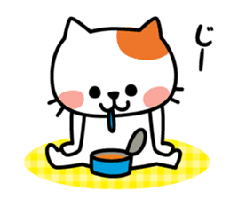 Cat of everyday conversation, greeting sticker #2556086