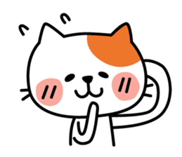 Cat of everyday conversation, greeting sticker #2556091