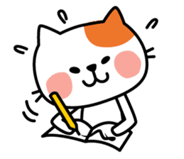 Cat of everyday conversation, greeting sticker #2556097