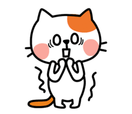 Cat of everyday conversation, greeting sticker #2556100