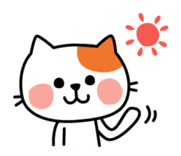 Cat of everyday conversation, greeting sticker #2556101
