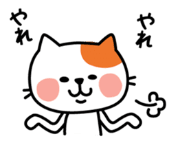 Cat of everyday conversation, greeting sticker #2556104