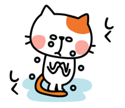 Cat of everyday conversation, greeting sticker #2556111