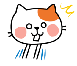 Cat of everyday conversation, greeting sticker #2556122