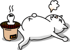 White cat Bunta -Winter ver.- sticker #2556242