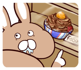 Meat-loving!!diet rabbit sticker #2556537