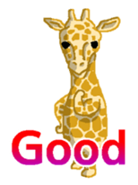 Grassland ziraffe sticker #2556730