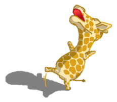 Grassland ziraffe sticker #2556732