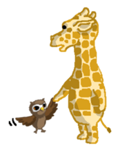 Grassland ziraffe sticker #2556756