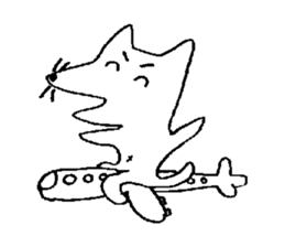 Carefree dog -1 sticker #2557108