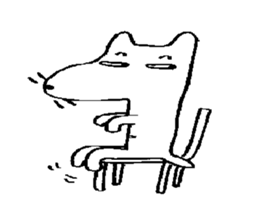 Carefree dog -1 sticker #2557118