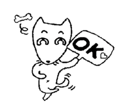 Carefree dog -1 sticker #2557124