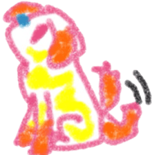 sticker of painter of the dog sticker #2557406