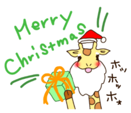 Life of cute giraffe.Christmas  New Year sticker #2557765