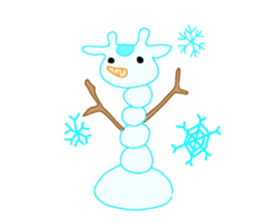 Life of cute giraffe.Christmas  New Year sticker #2557769