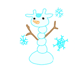 Life of cute giraffe.Christmas New Year sticker #2557769